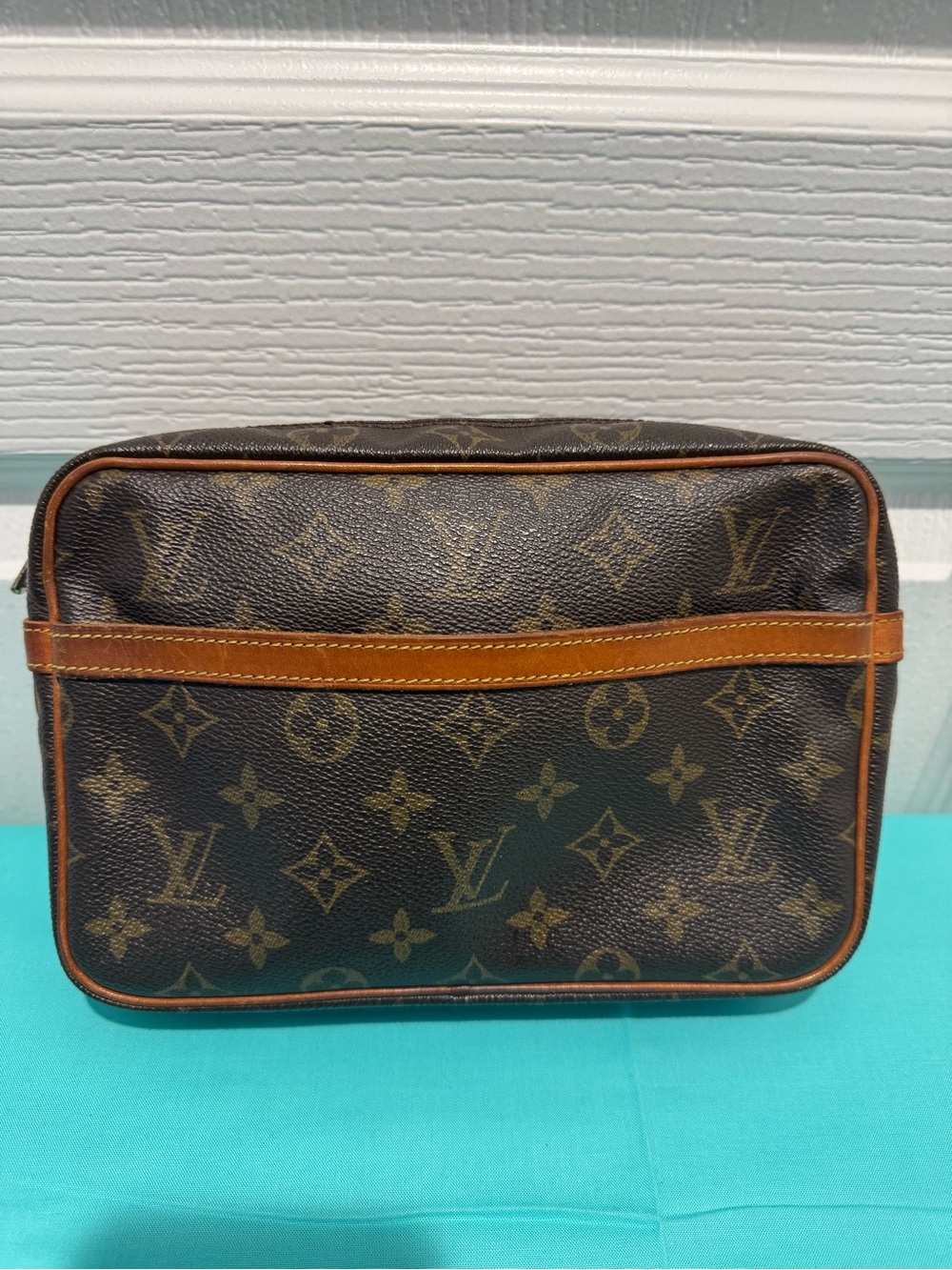Louis Vuitton Brown Monogram Toiletry Pouch.